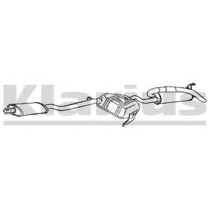 Глушитель выхлопных газов конечный KLARIUS FT515E