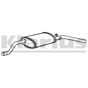 Глушитель выхлопных газов конечный KLARIUS RN226V