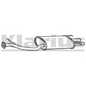 Глушитель выхлопных газов конечный ASSO 157012