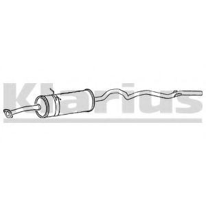 Глушитель выхлопных газов конечный KLARIUS TY480G