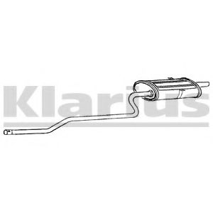 Глушитель выхлопных газов конечный KLARIUS TY505V