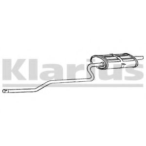 Глушитель выхлопных газов конечный KLARIUS TY508P