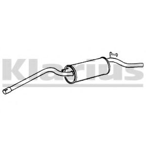Глушитель выхлопных газов конечный KLARIUS VO142W