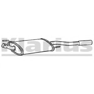 Глушитель выхлопных газов конечный KLARIUS VW263A