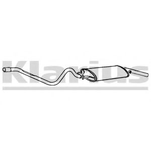 Глушитель выхлопных газов конечный KLARIUS VW49J