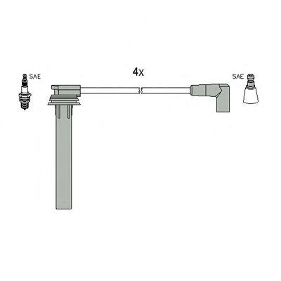 Комплект проводов зажигания HITACHI 134269