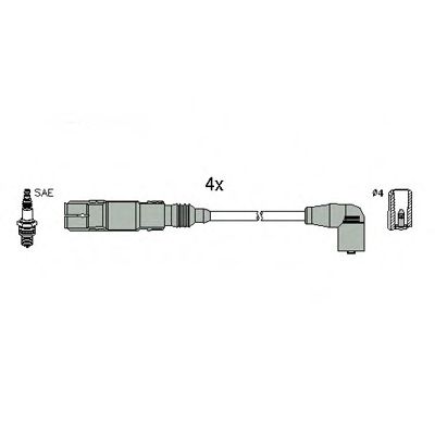 Комплект проводов зажигания HITACHI 134793