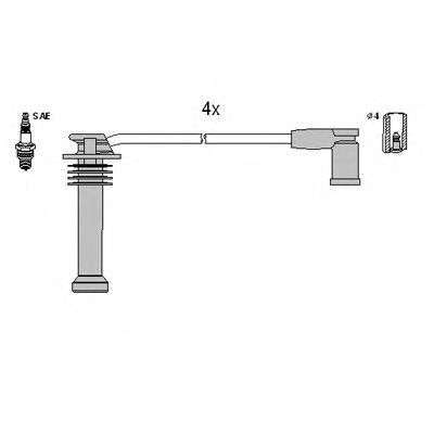 Комплект проводов зажигания HITACHI 134839