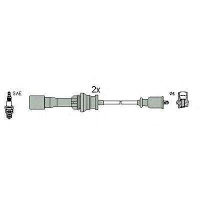 Комплект проводов зажигания HITACHI 134953