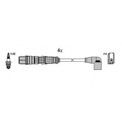 Комплект проводов зажигания HITACHI 134959