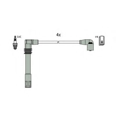 Комплект проводов зажигания HITACHI 134783