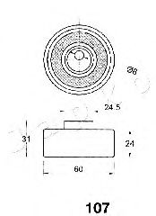 Устройство для натяжения ремня, ремень ГРМ JAPKO 45107