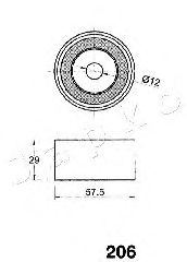 Устройство для натяжения ремня, ремень ГРМ JAPKO 45206
