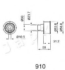 Устройство для натяжения ремня, ремень ГРМ JAPKO 45910