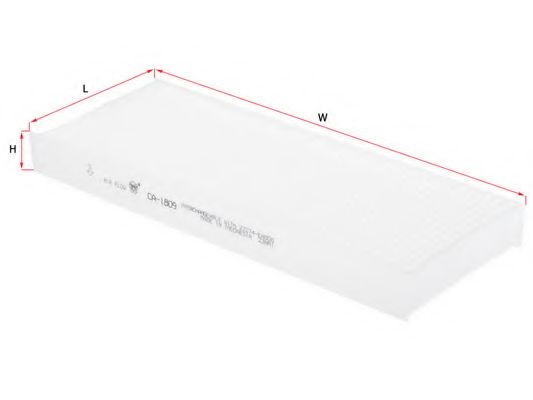 Фильтр, воздух во внутренном пространстве SAKURA  Automotive CA-1809