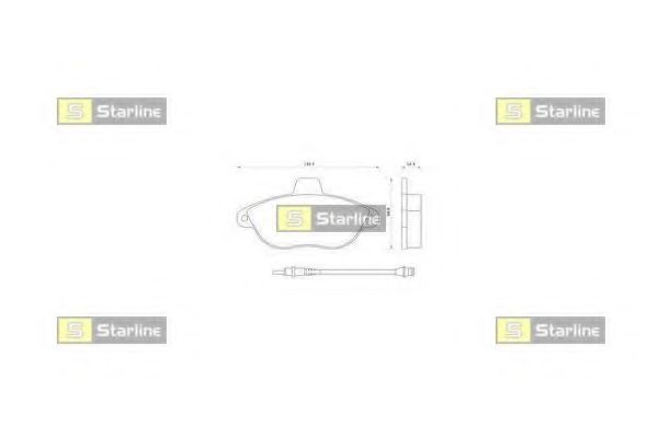 Комплект тормозных колодок, дисковый тормоз STARLINE BD S082P