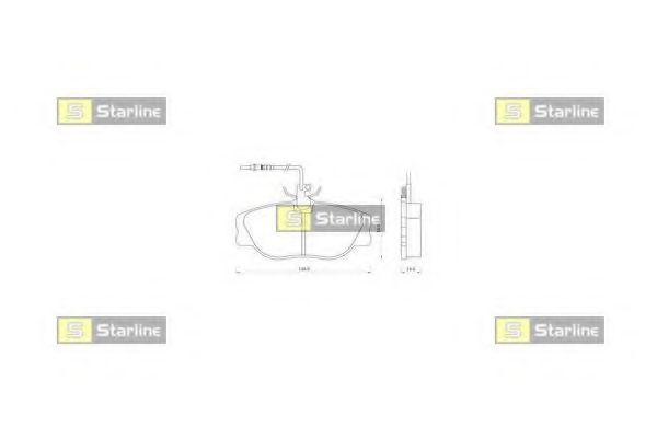 Комплект тормозных колодок, дисковый тормоз STARLINE BD S096P