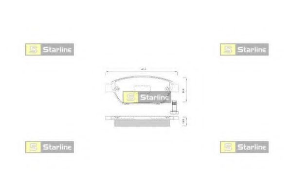 Комплект тормозных колодок, дисковый тормоз STARLINE BD S248P