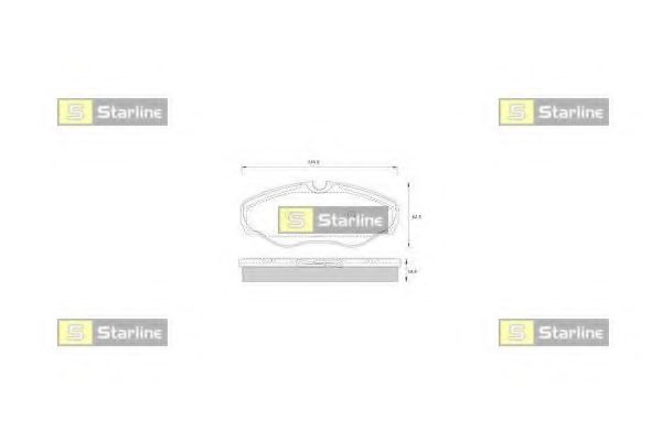 Комплект тормозных колодок, дисковый тормоз STARLINE BD S250P