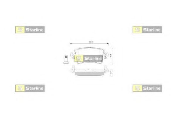 Комплект тормозных колодок, дисковый тормоз STARLINE BD S251P