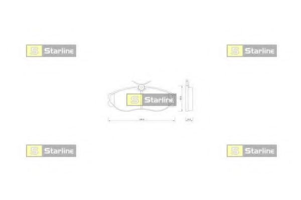 Комплект тормозных колодок, дисковый тормоз STARLINE BD S257P
