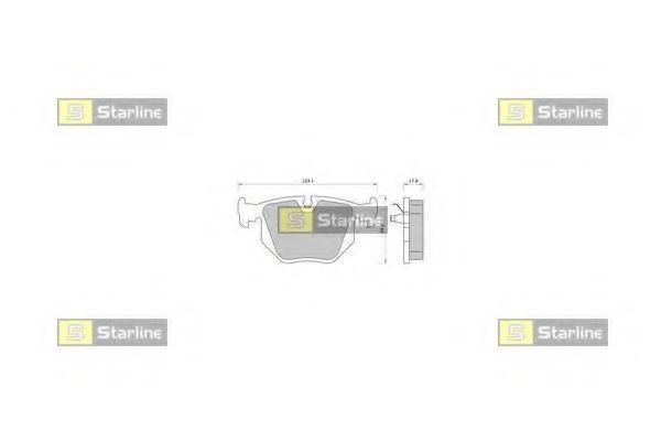 Комплект тормозных колодок, дисковый тормоз STARLINE BD S363