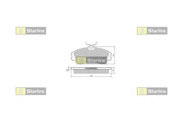 Комплект тормозных колодок, дисковый тормоз STARLINE BD S374P