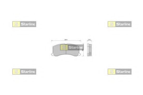 Комплект тормозных колодок, дисковый тормоз STARLINE BD S413