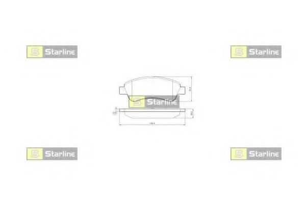 Комплект тормозных колодок, дисковый тормоз STARLINE BD S842P
