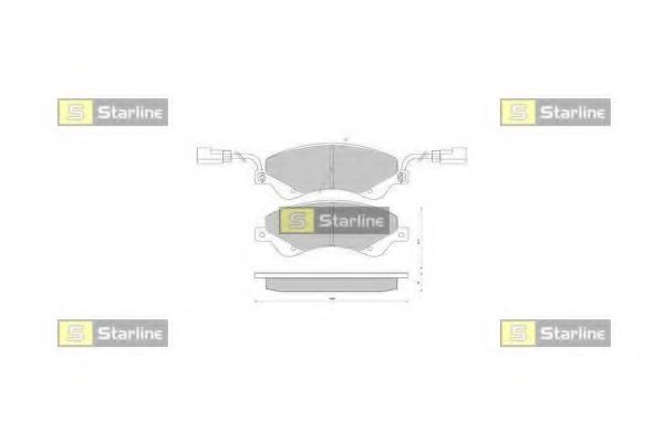 Комплект тормозных колодок, дисковый тормоз STARLINE BD S849P