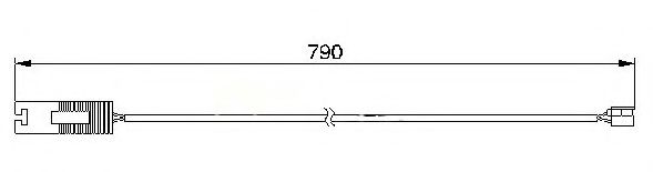 Сигнализатор, износ тормозных колодок BREMSI WI0514
