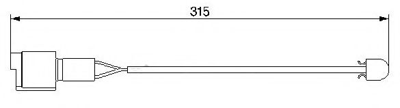 Сигнализатор, износ тормозных колодок BREMSI WI0564