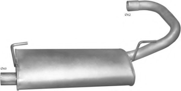 Глушитель выхлопных газов конечный POLMO 4907