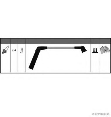 Комплект проводов зажигания HERTH+BUSS JAKOPARTS J5380502