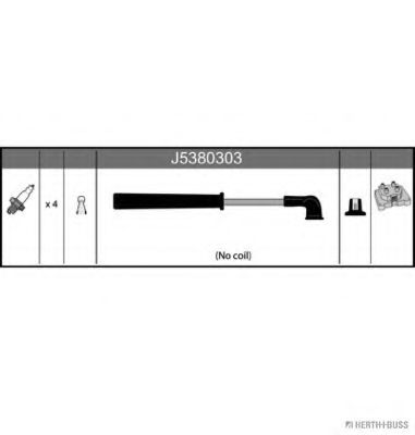 Комплект проводов зажигания HERTH+BUSS JAKOPARTS J5380303
