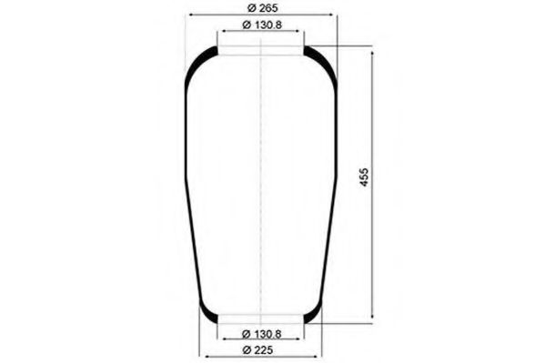 Кожух пневматической рессоры PE Automotive 084.016-10A