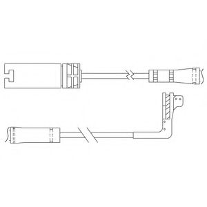 Контрольный контакт, контроль слоя тормозных колодок DELPHI LZ0214