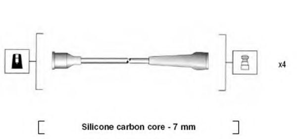 Комплект проводов зажигания MAGNETI MARELLI 941145430740
