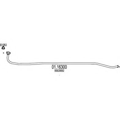 Труба выхлопного газа MTS 01.16300