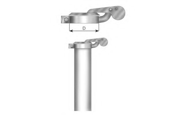 Регулирующая заслонка, выпускная труба DINEX 98400