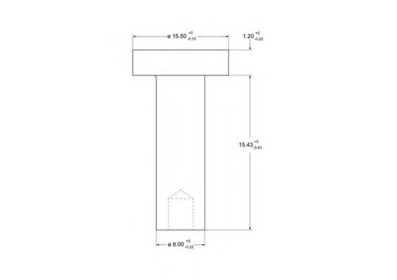 Заклепка, накладки барабанного тормоза BERAL 8X15