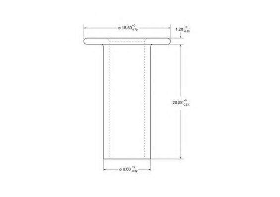Заклепка, накладки барабанного тормоза ABEX 96010