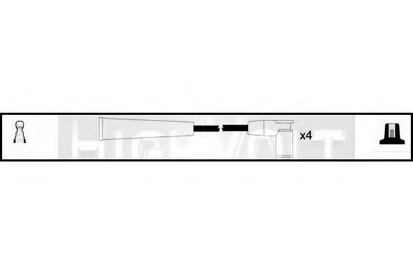 Комплект проводов зажигания STANDARD OEF655