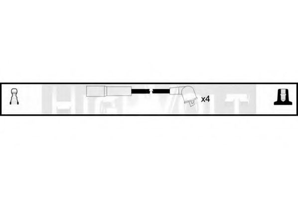 Комплект проводов зажигания STANDARD OEF532