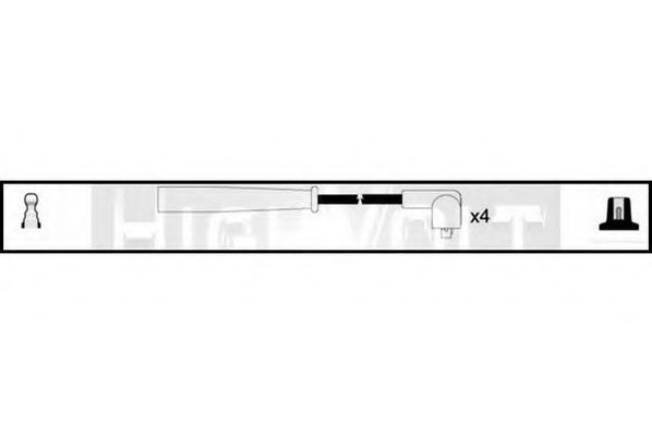 Комплект проводов зажигания STANDARD OEF558