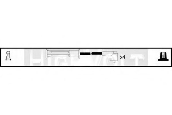 Комплект проводов зажигания STANDARD OEF264