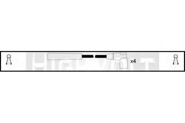 Комплект проводов зажигания STANDARD OEF923