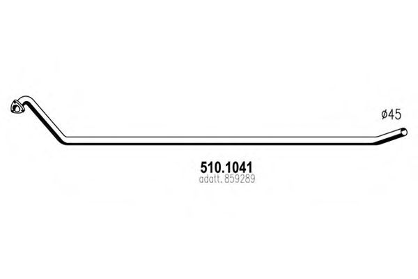 Труба выхлопного газа ASSO 510.1041