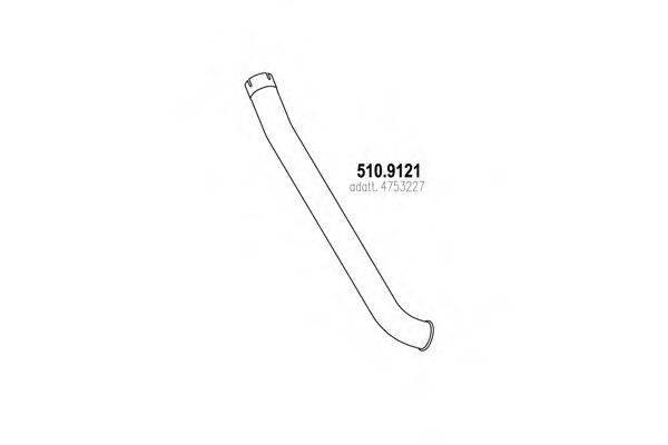 Труба выхлопного газа ASSO 510.9121