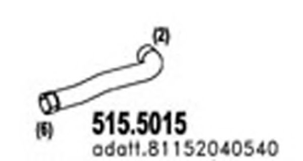 Труба выхлопного газа ASSO 515.5015